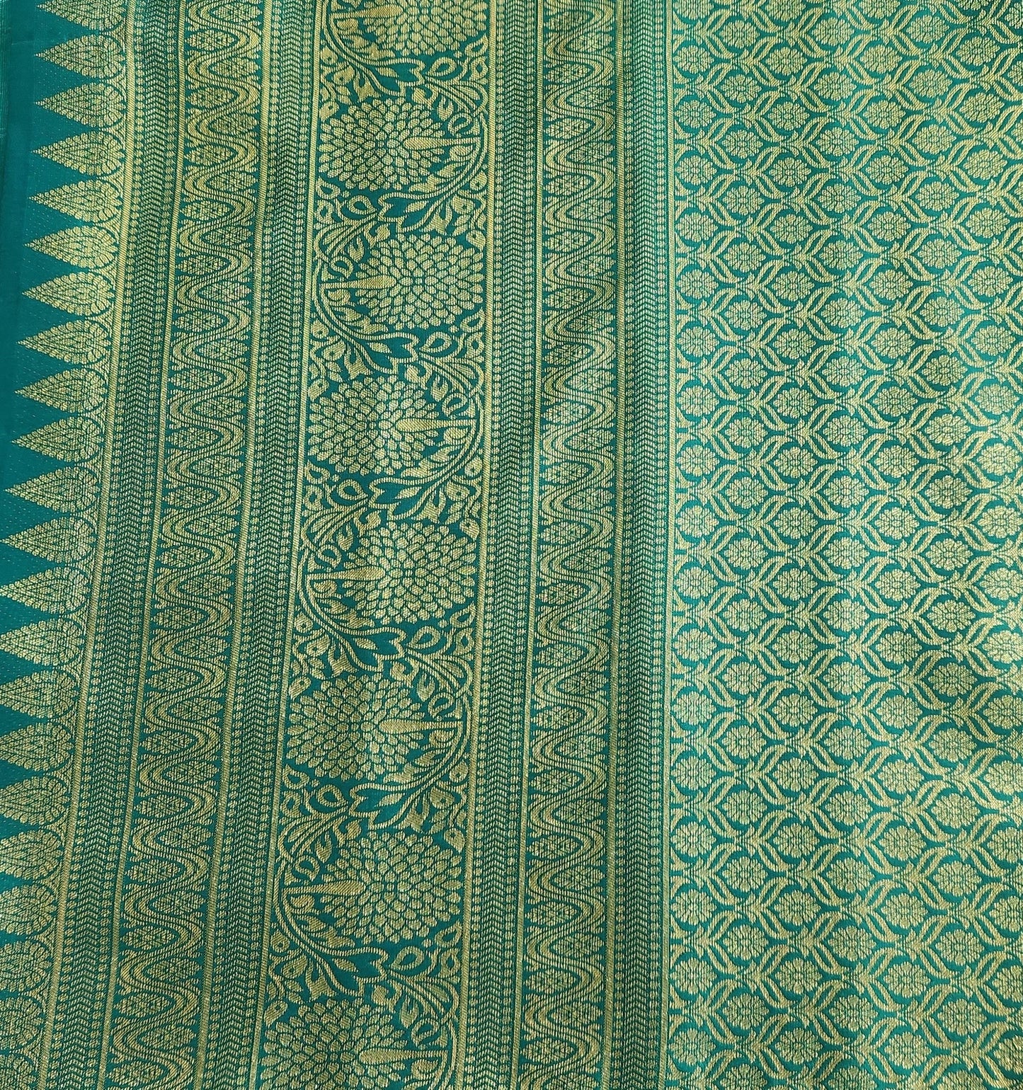 Ornate Radiance - Kancheevaram semi-silk saree