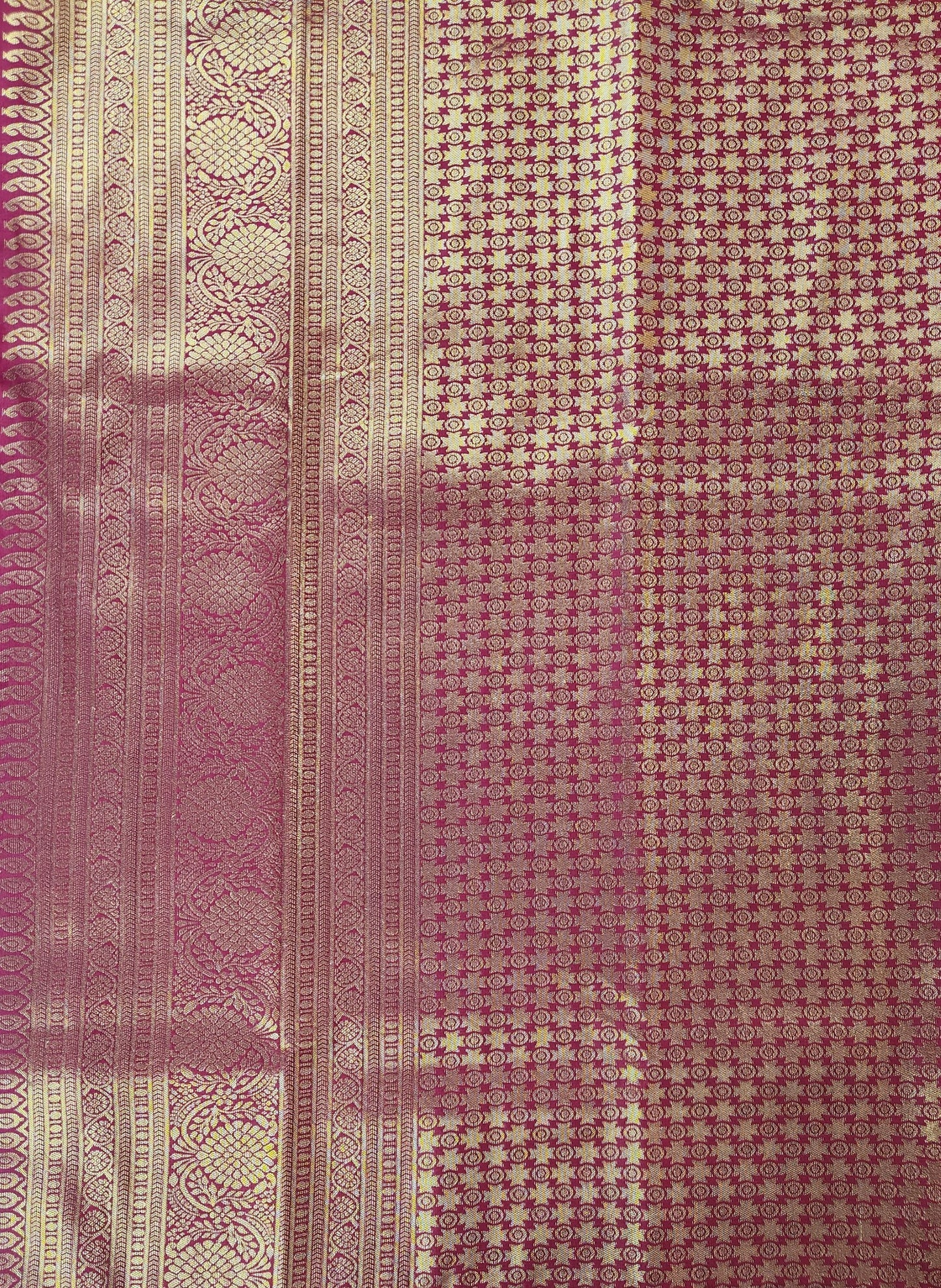 Ornate Radiance - Kancheevaram semi-silk saree
