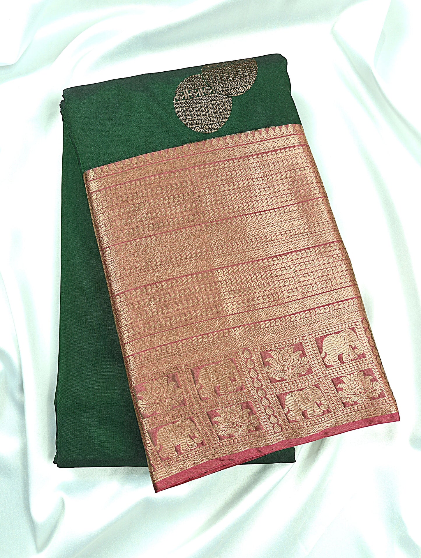 Elephant Parade - Kancheevaram semi silk saree