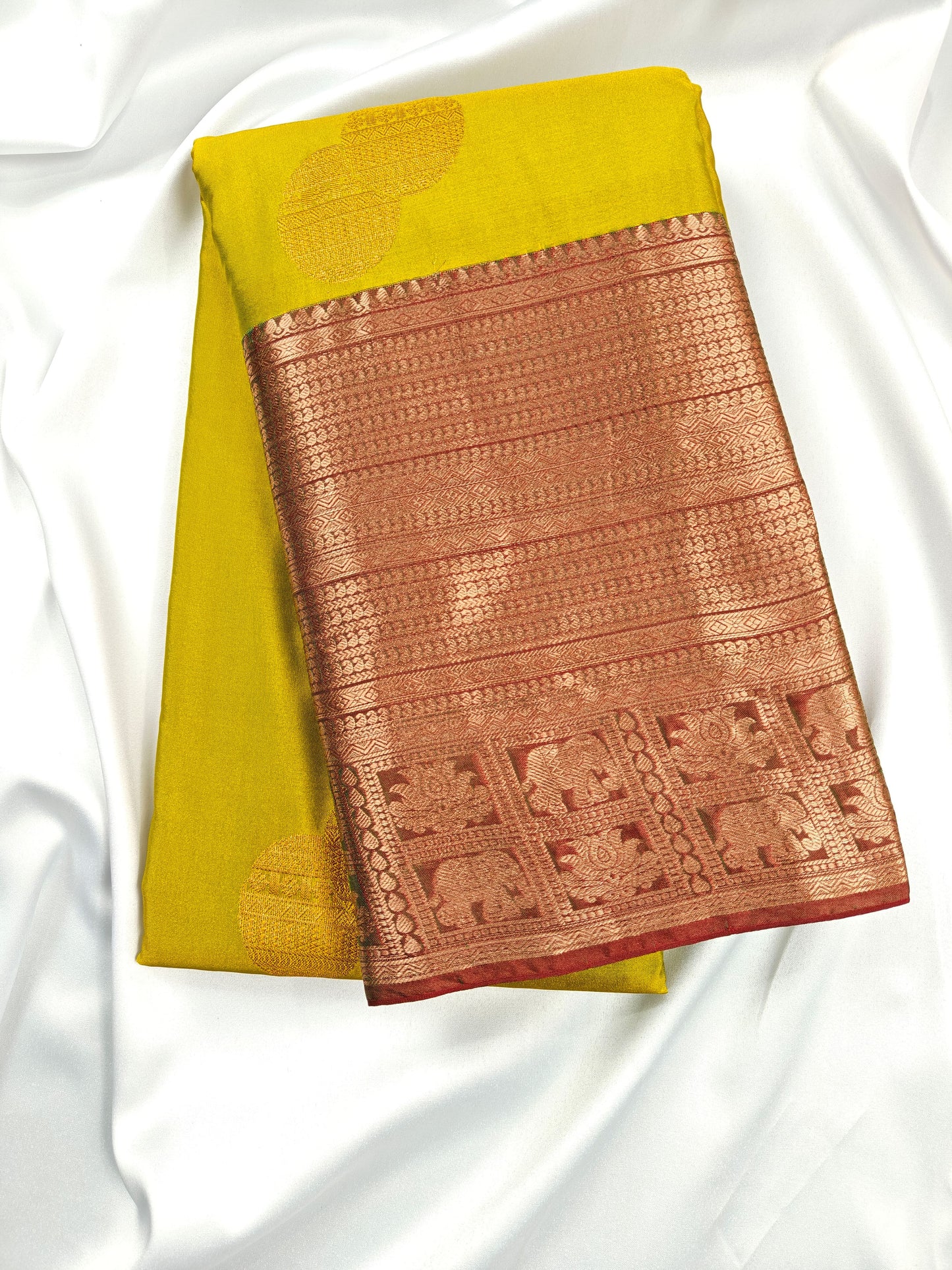 Elephant Parade - Kancheevaram semi silk saree