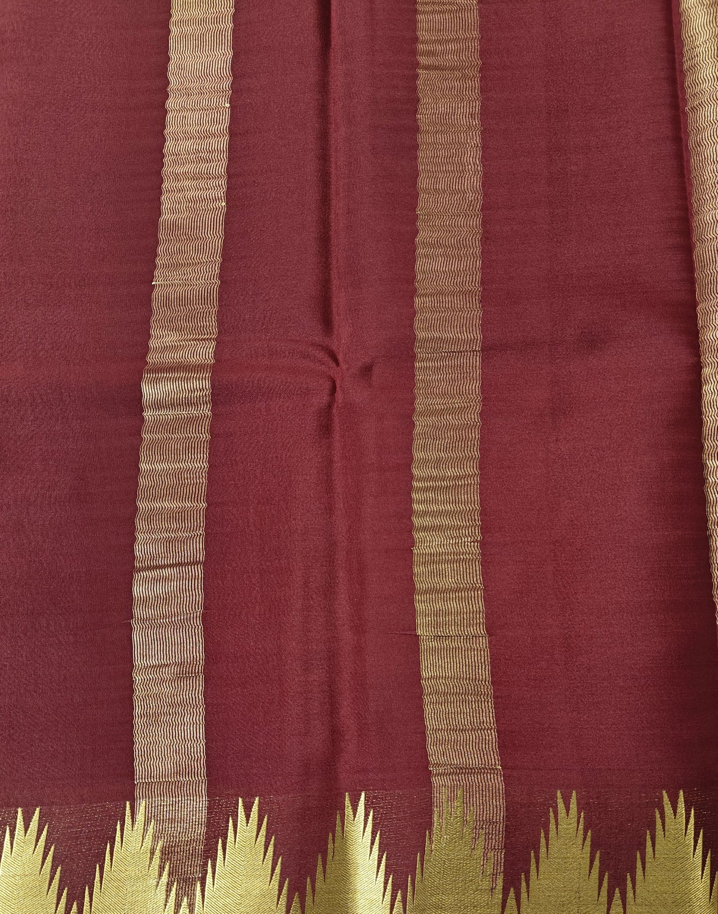 Grace in Weave - Pure crepe 90grams Temple border saree