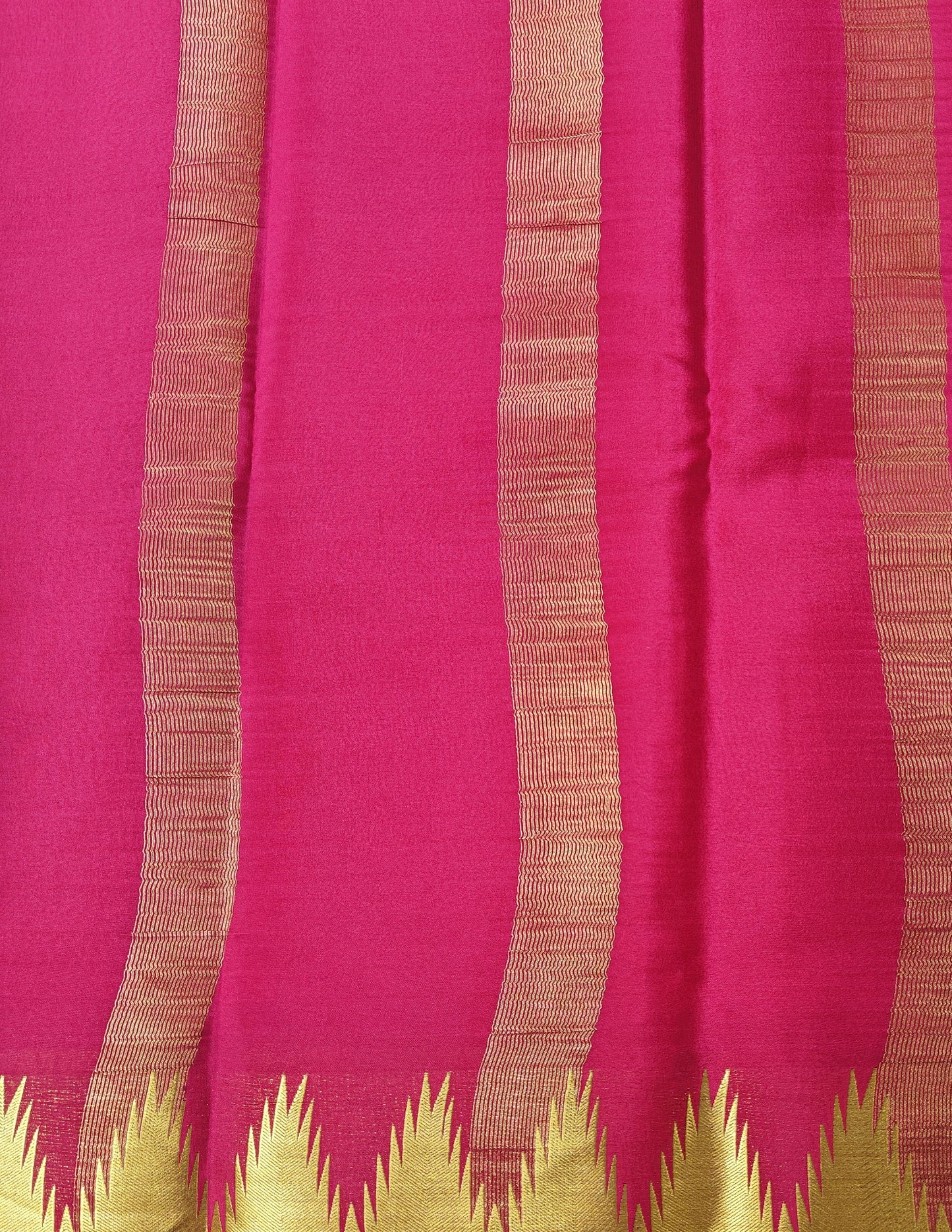 Grace in Weave - Pure crepe 90grams Temple border saree