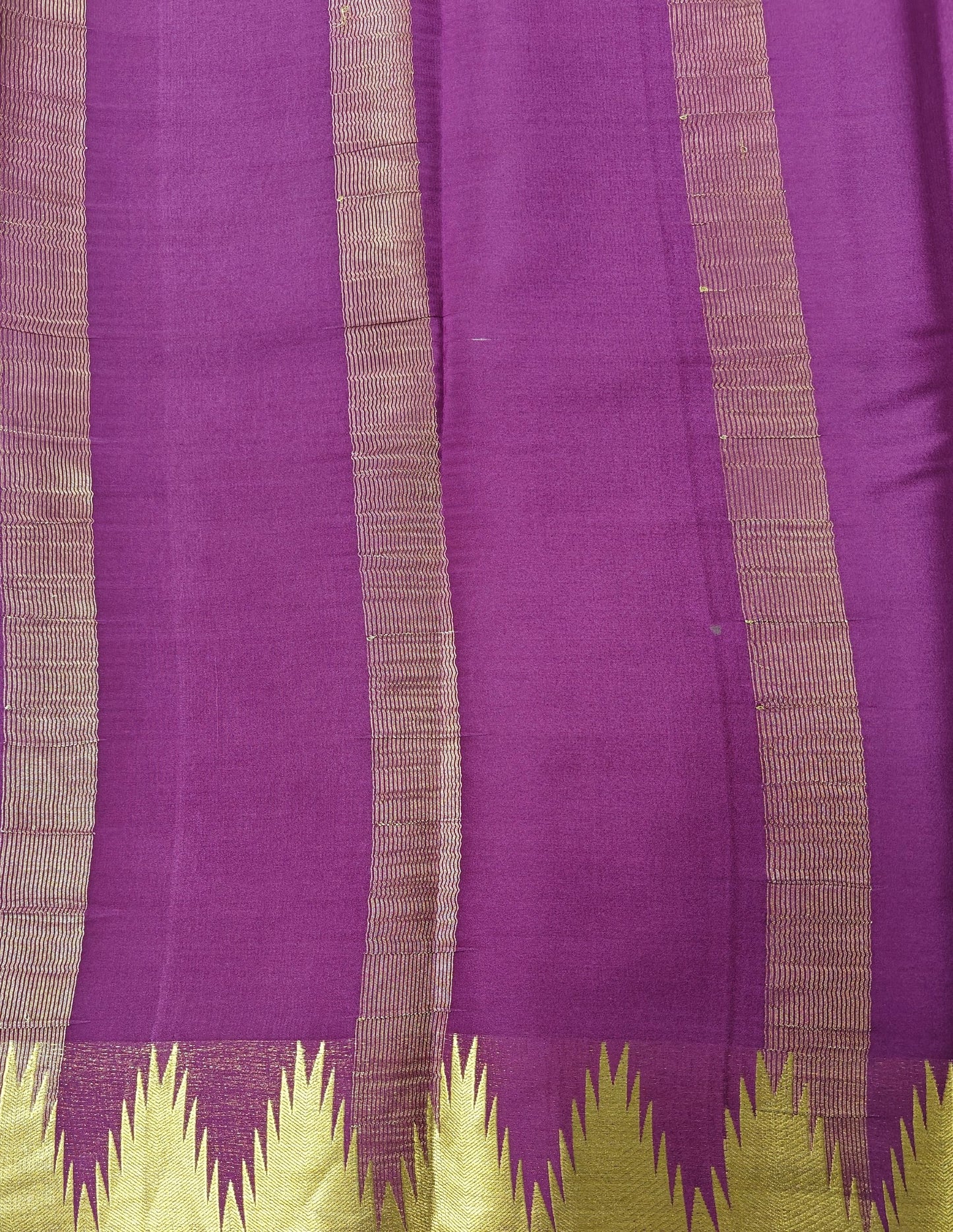 Grace in Weave - Pure crepe 90grams Temple border saree