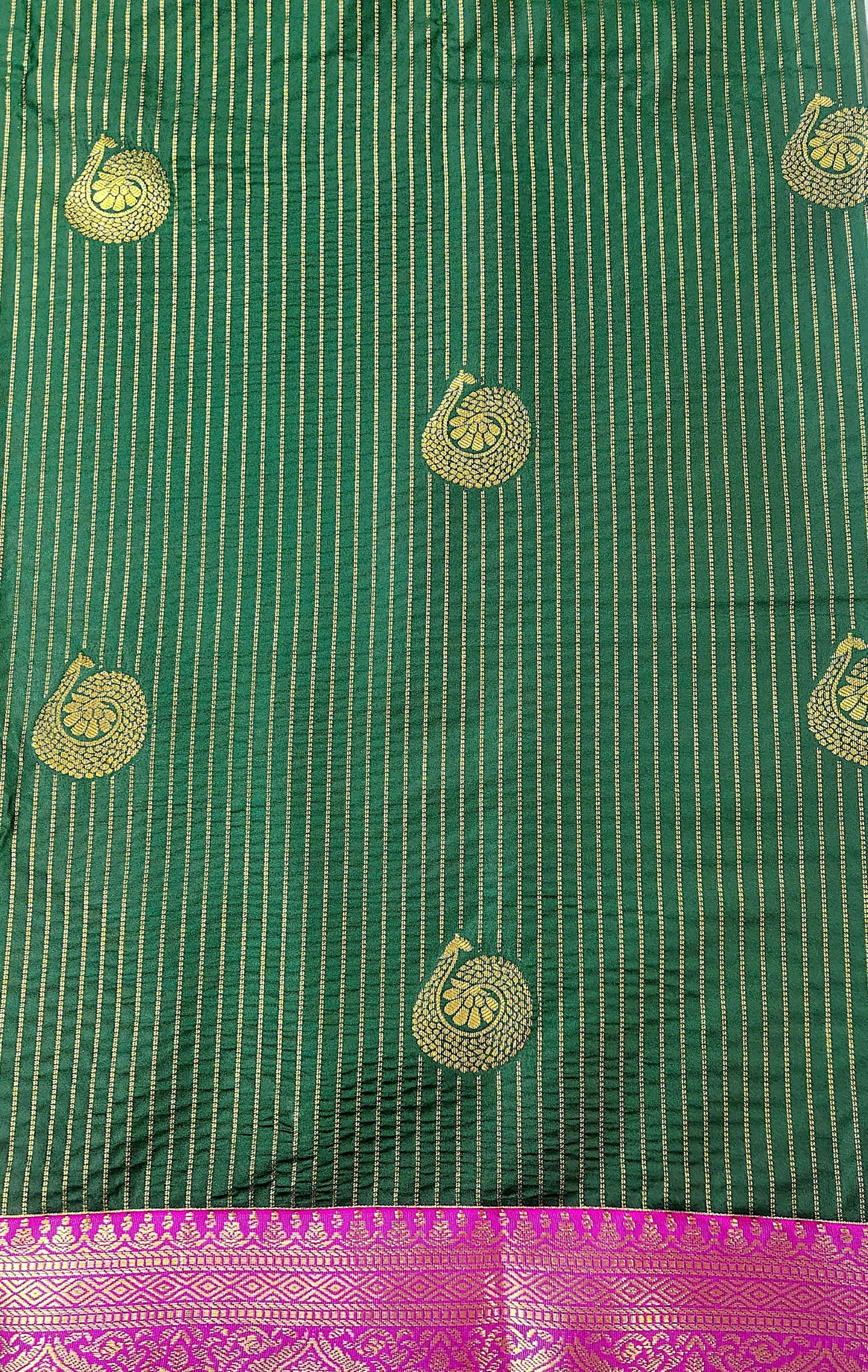Opulent Stripes - Kancheevaram semi-silk saree