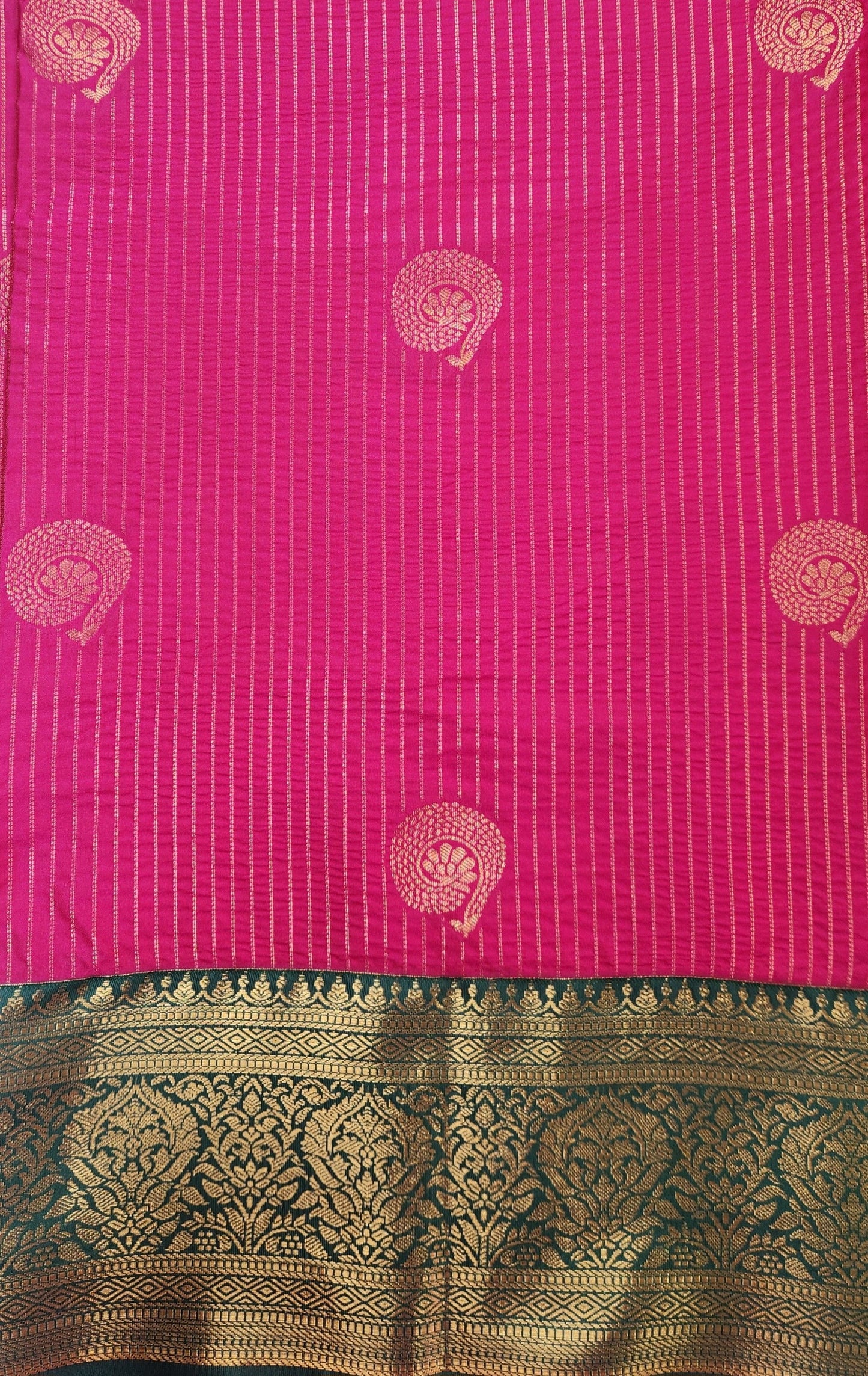 Opulent Stripes - Kancheevaram semi-silk saree