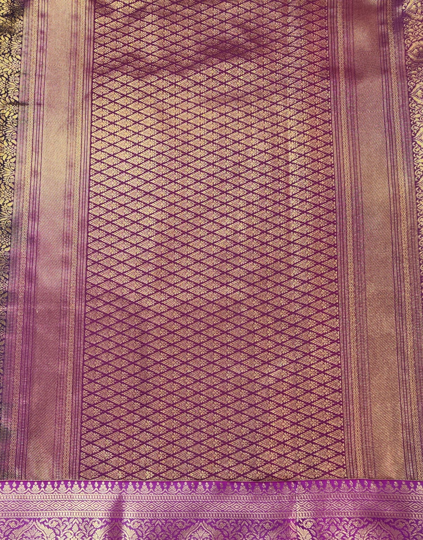 Opulent Stripes - Kancheevaram semi-silk saree