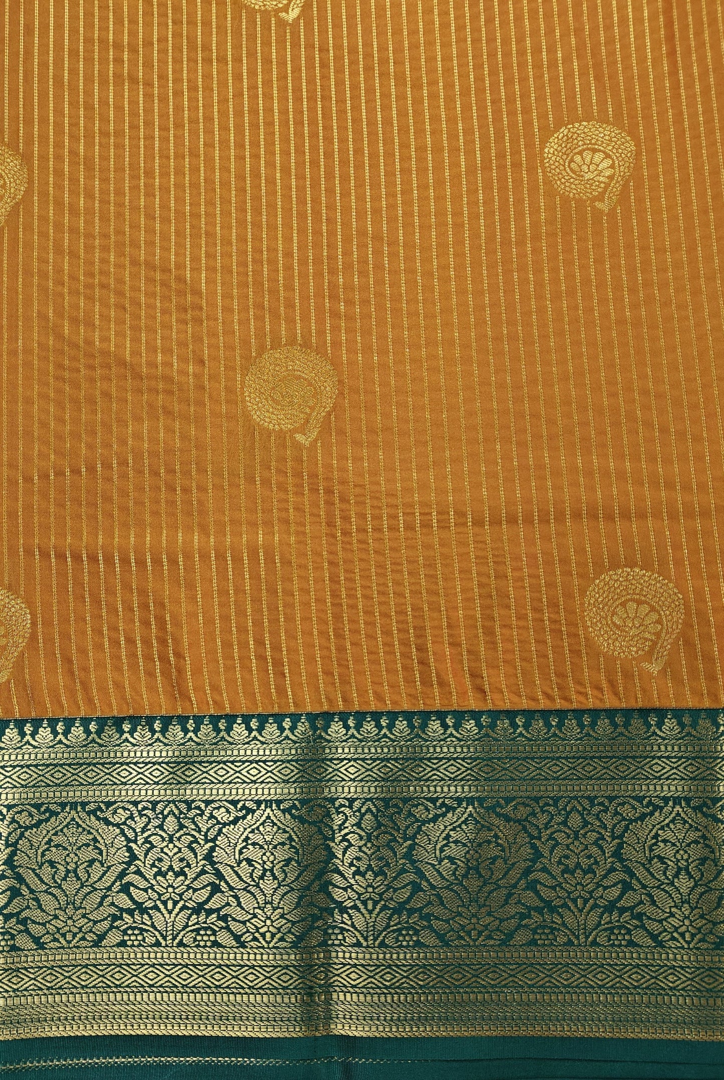 Opulent Stripes - Kancheevaram semi-silk saree