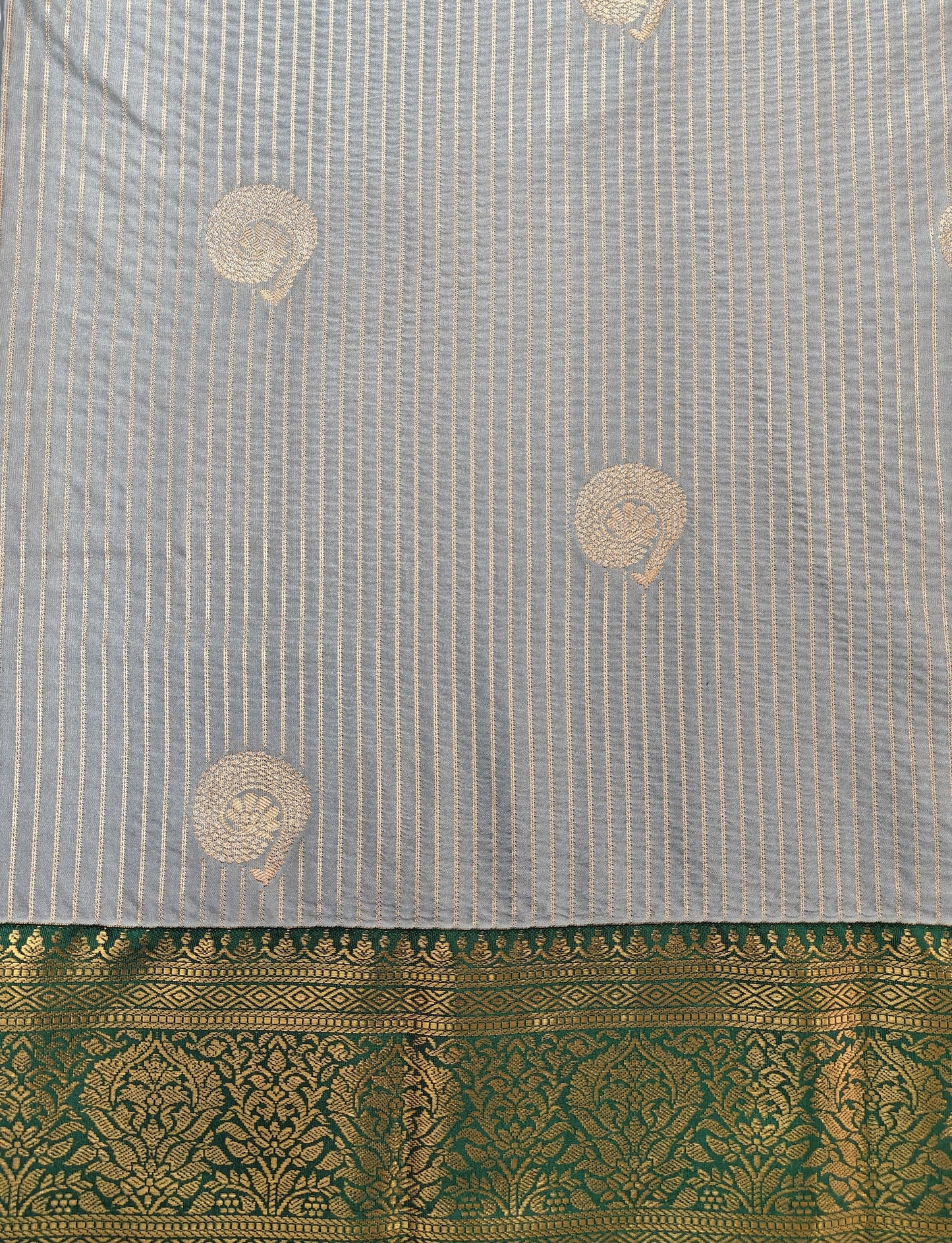 Opulent Stripes - Kancheevaram semi-silk saree
