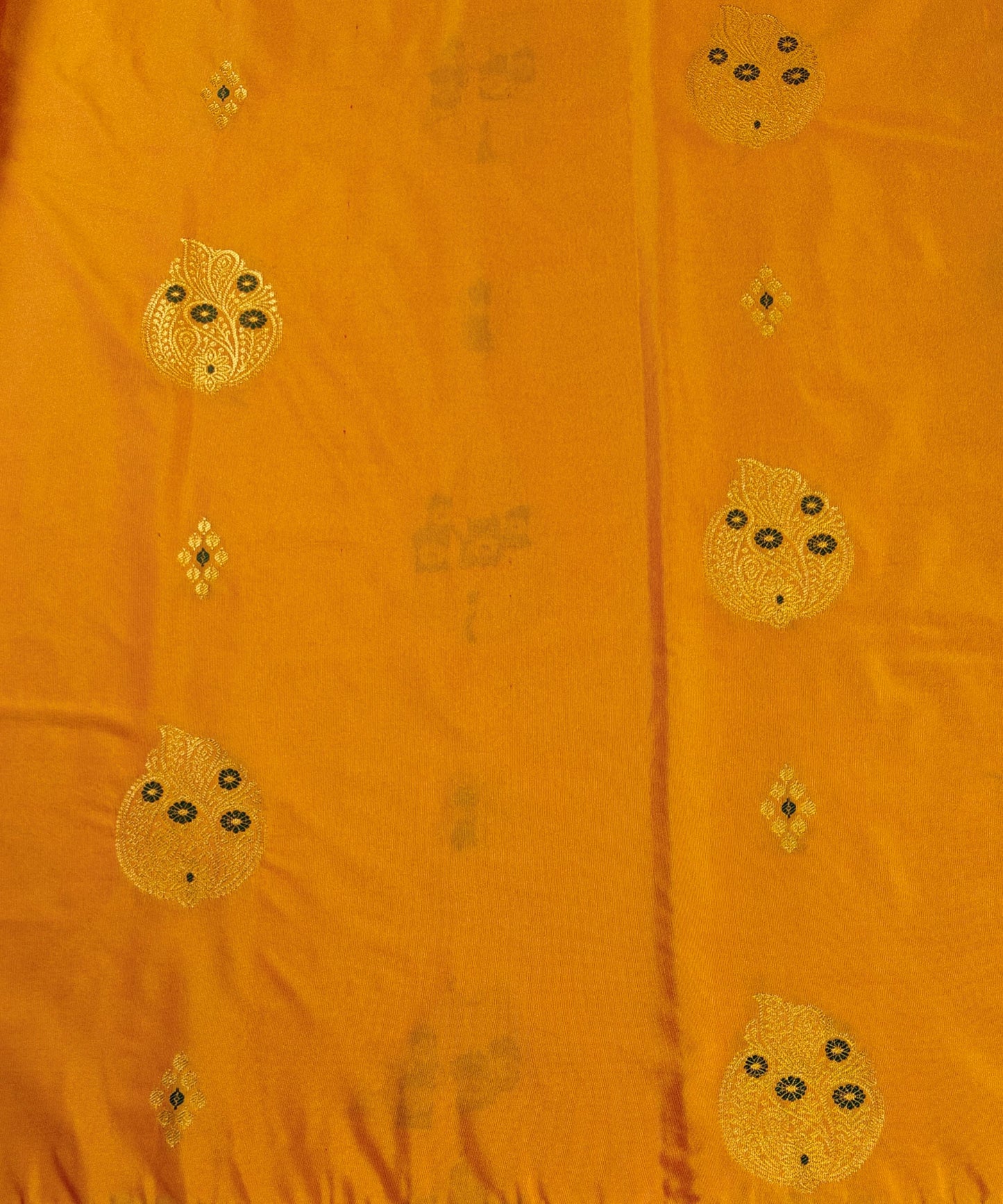Kancheevaram semi silk saree with golden brocades