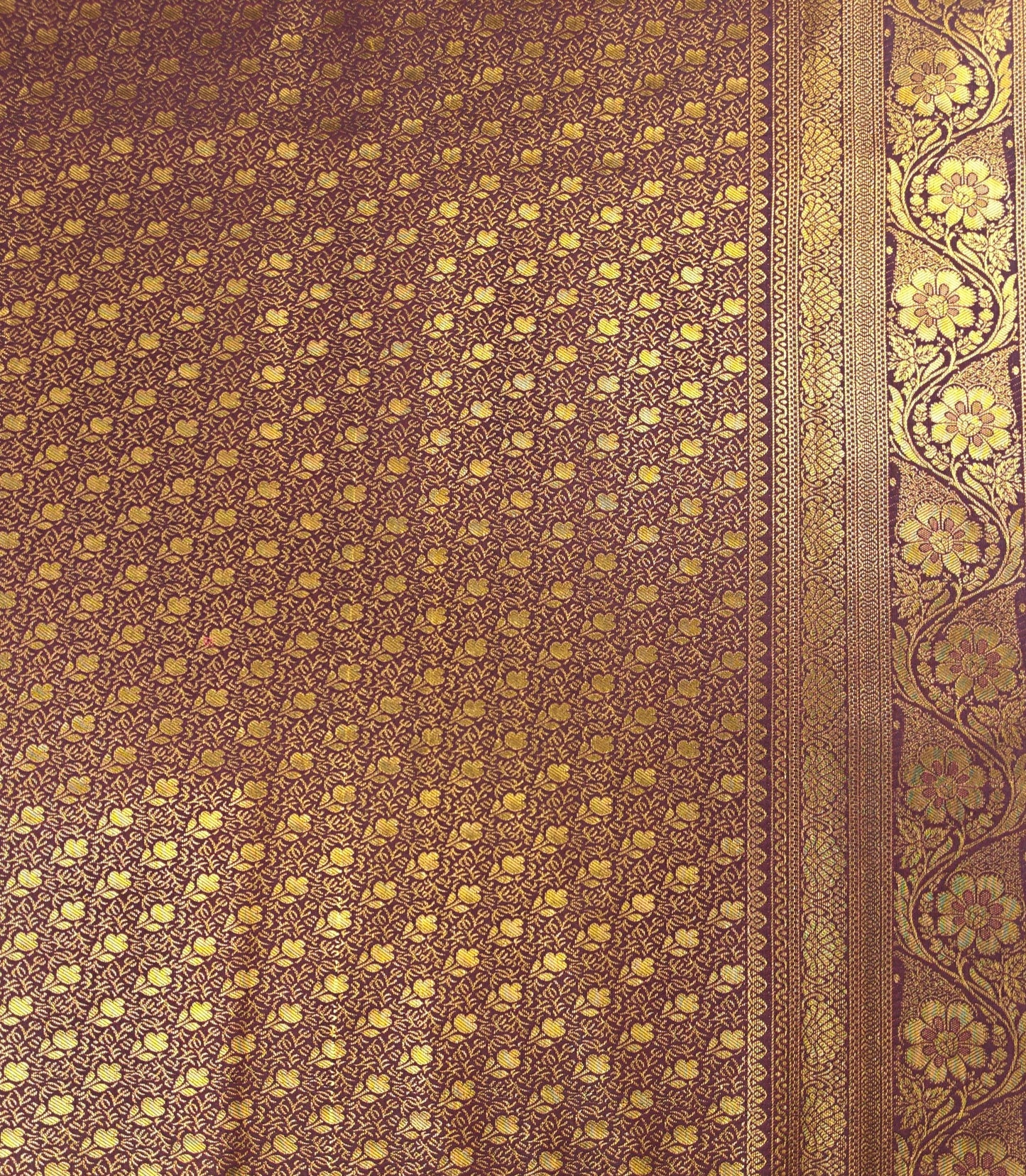 Loomed Weave - Kancheevaram semi-silk saree