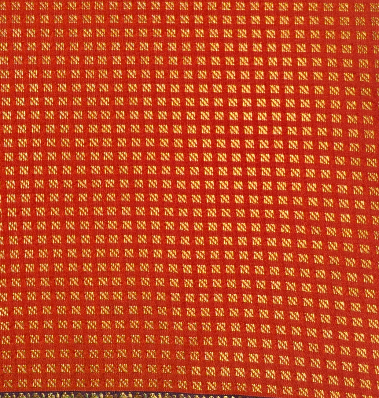 Checkered Weave - Kancheevaram semi-silk saree