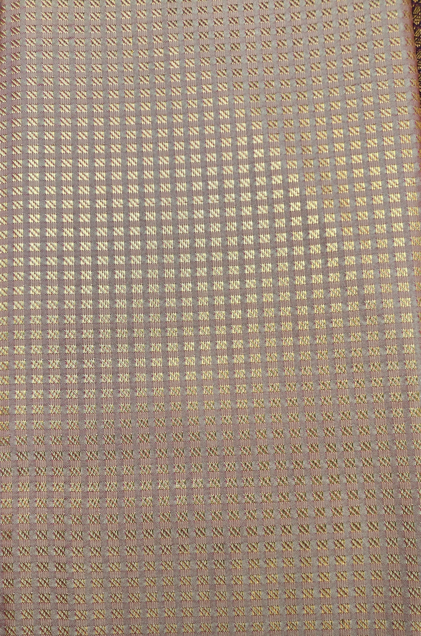 Checkered Weave - Kancheevaram semi-silk saree