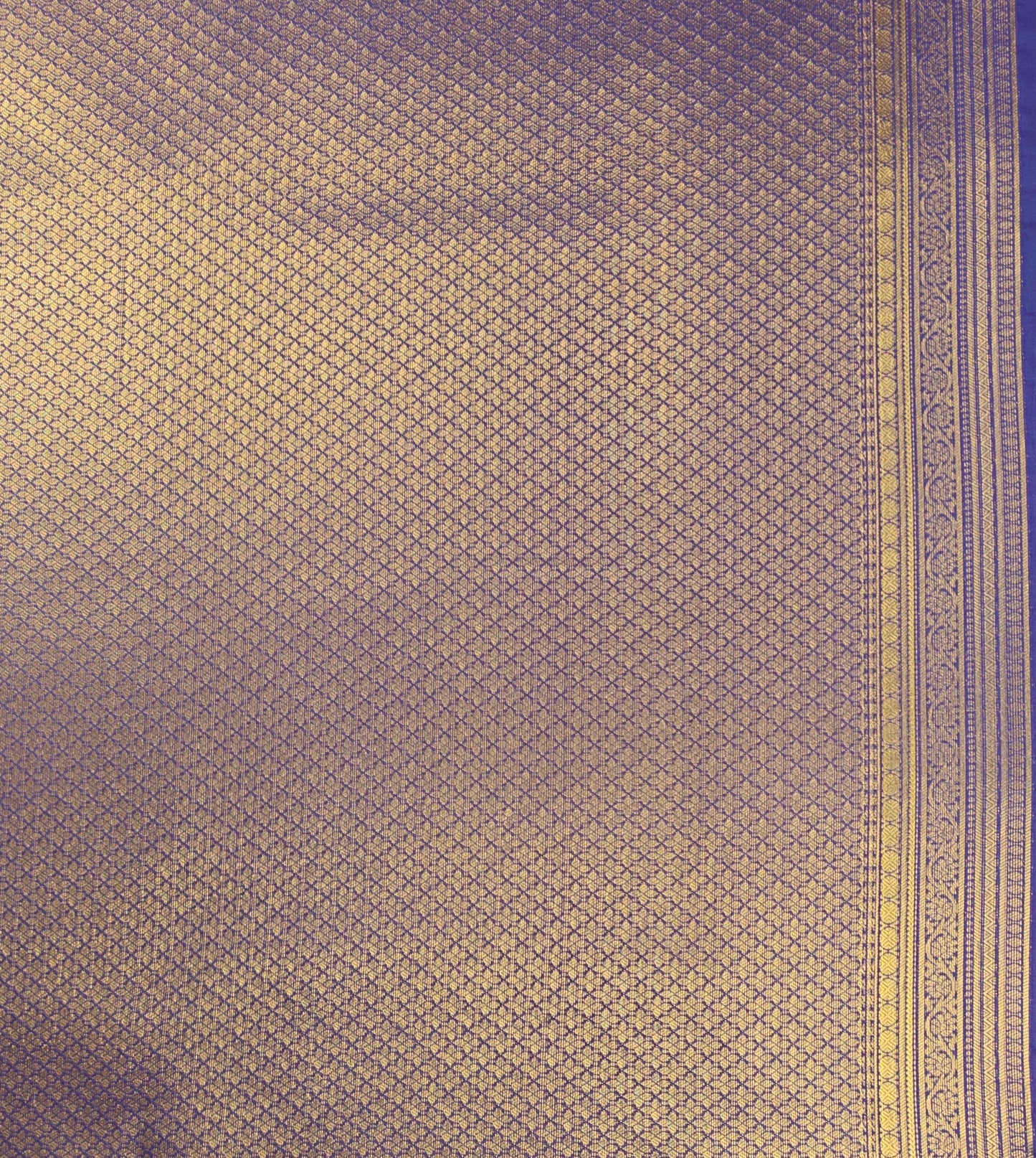 Checkered Weave - Kancheevaram semi-silk saree