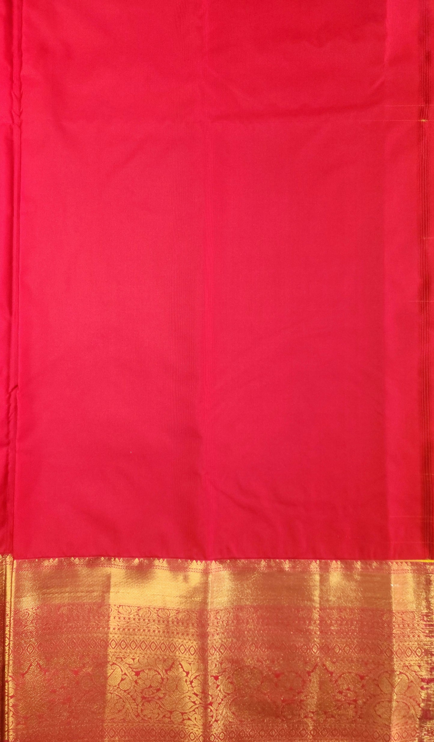Golden groove - Kancheevaram semi-silk saree with motifs all over