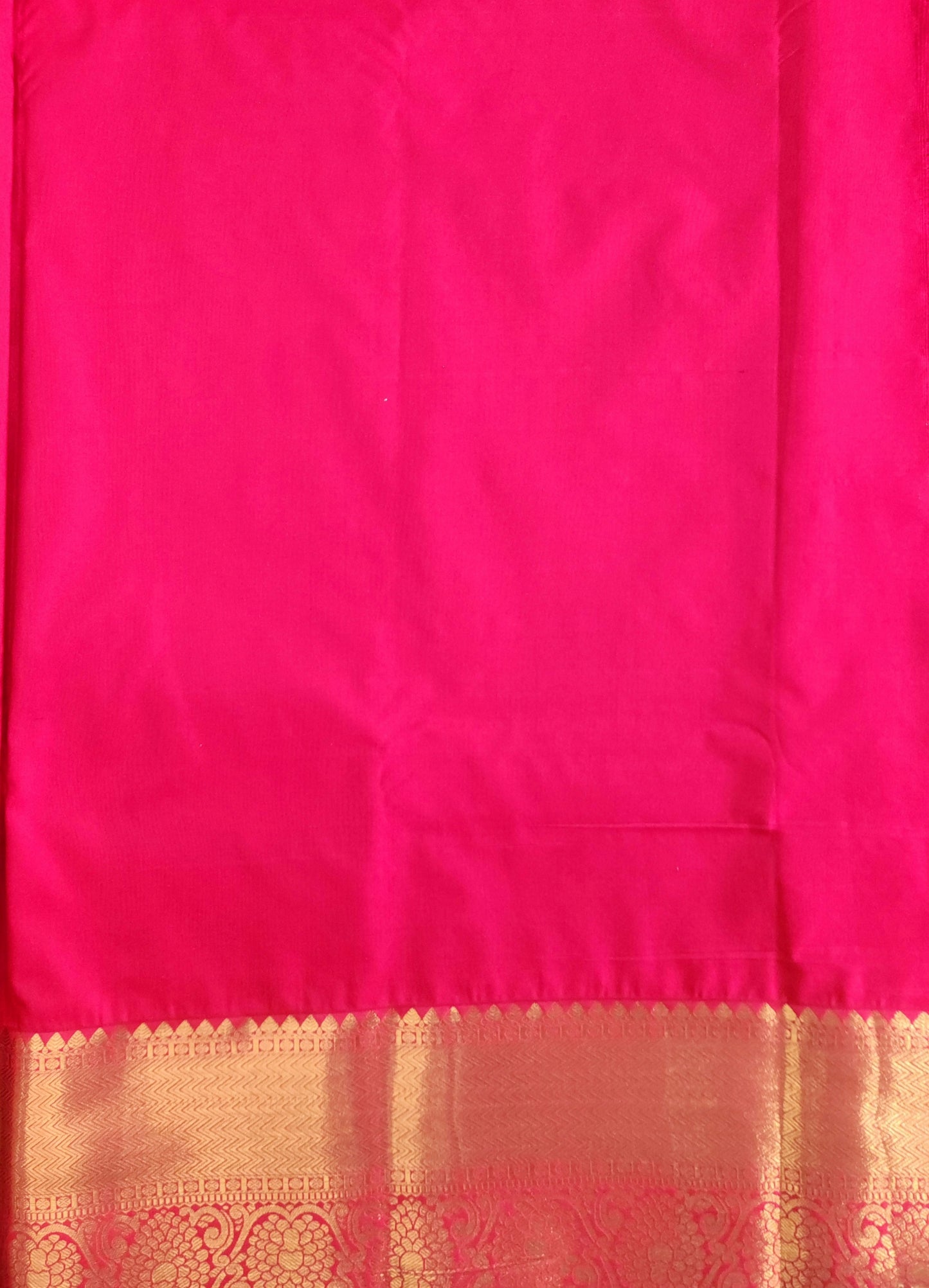 Golden groove - Kancheevaram semi-silk saree with motifs all over