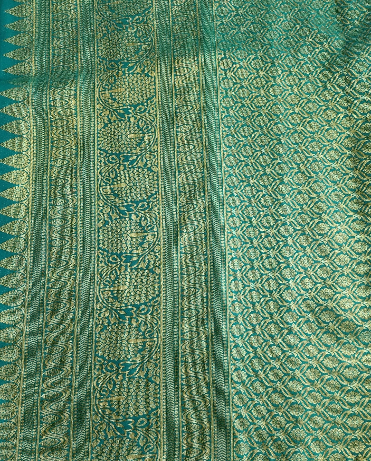 Ornate Radiance - Kancheevaram semi-silk saree
