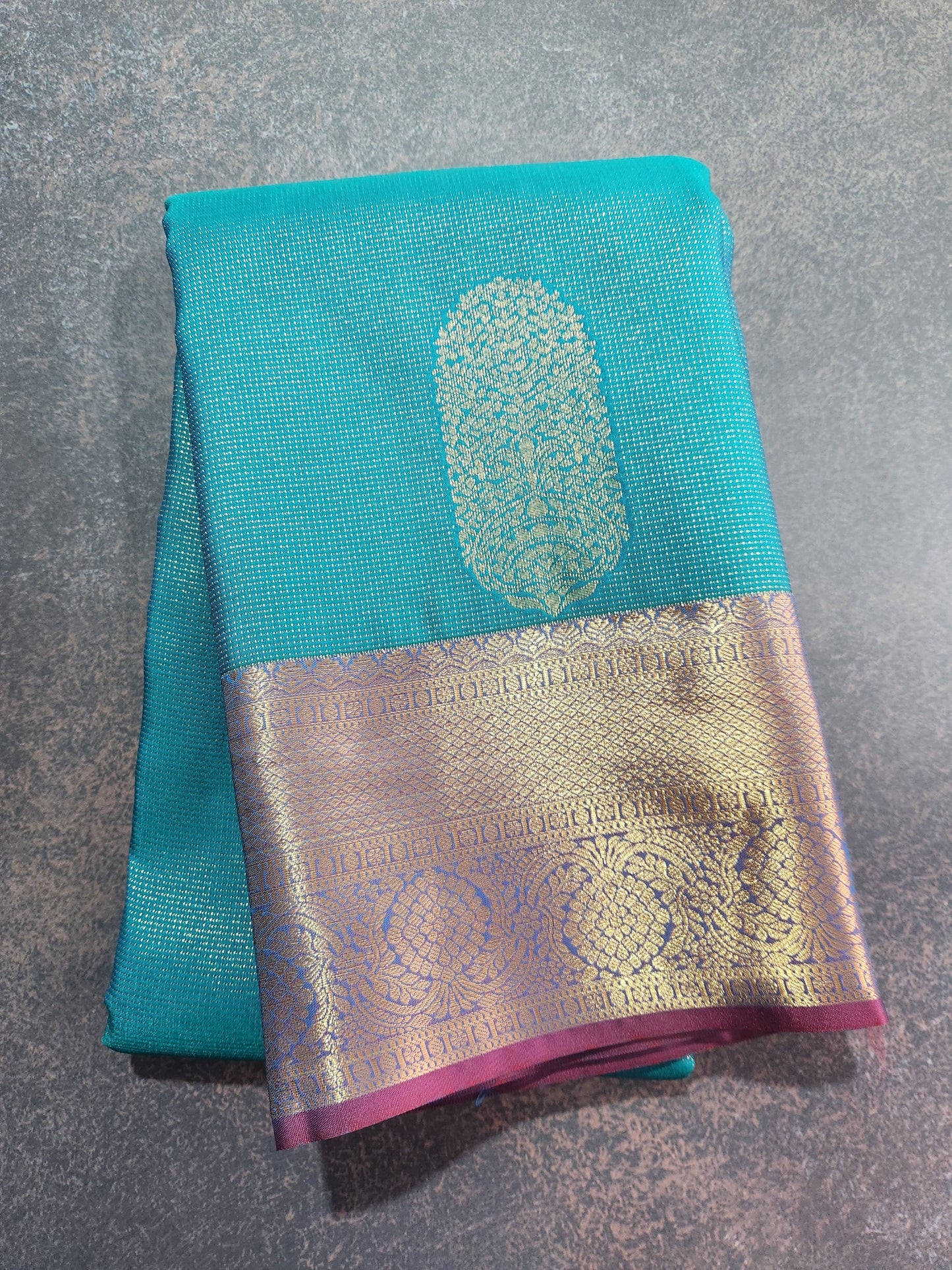 Ornate Radiance - Kancheevaram semi-silk saree