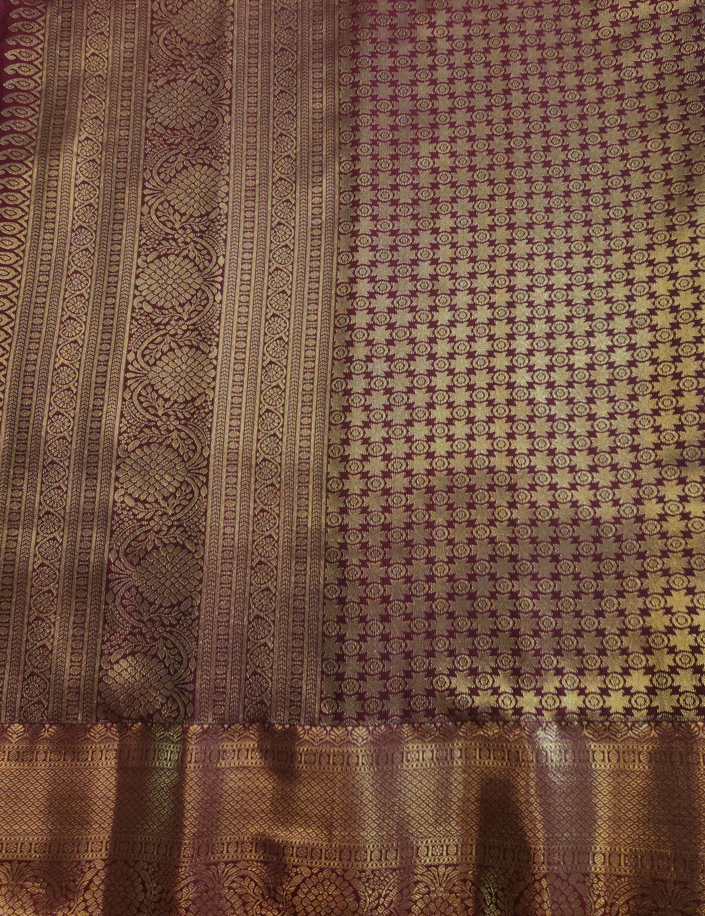 Ornate Radiance - Kancheevaram semi-silk saree