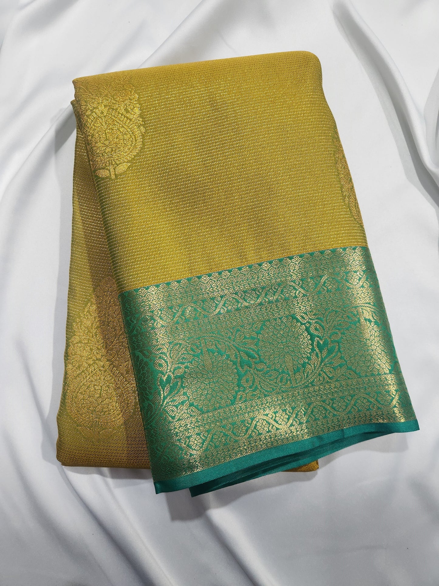 Ornate Radiance - Kancheevaram semi-silk saree