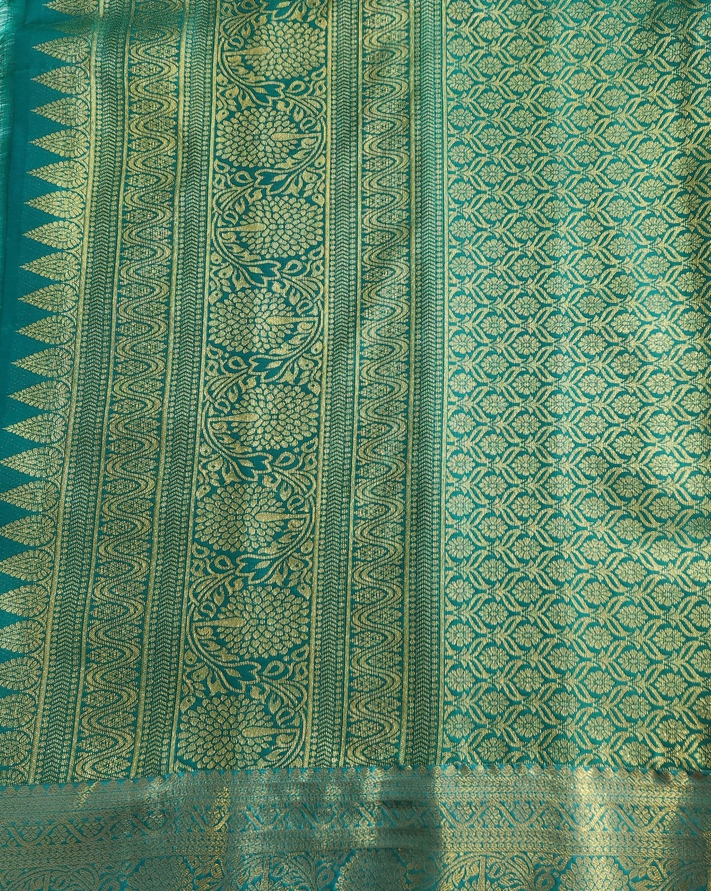 Ornate Radiance - Kancheevaram semi-silk saree