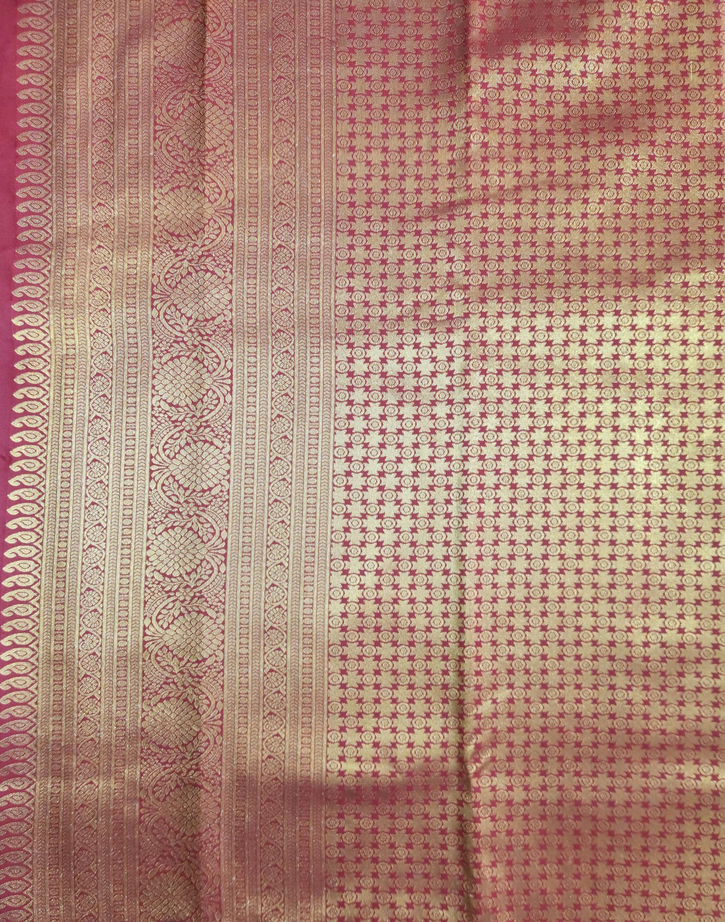 Ornate Radiance - Kancheevaram semi-silk saree