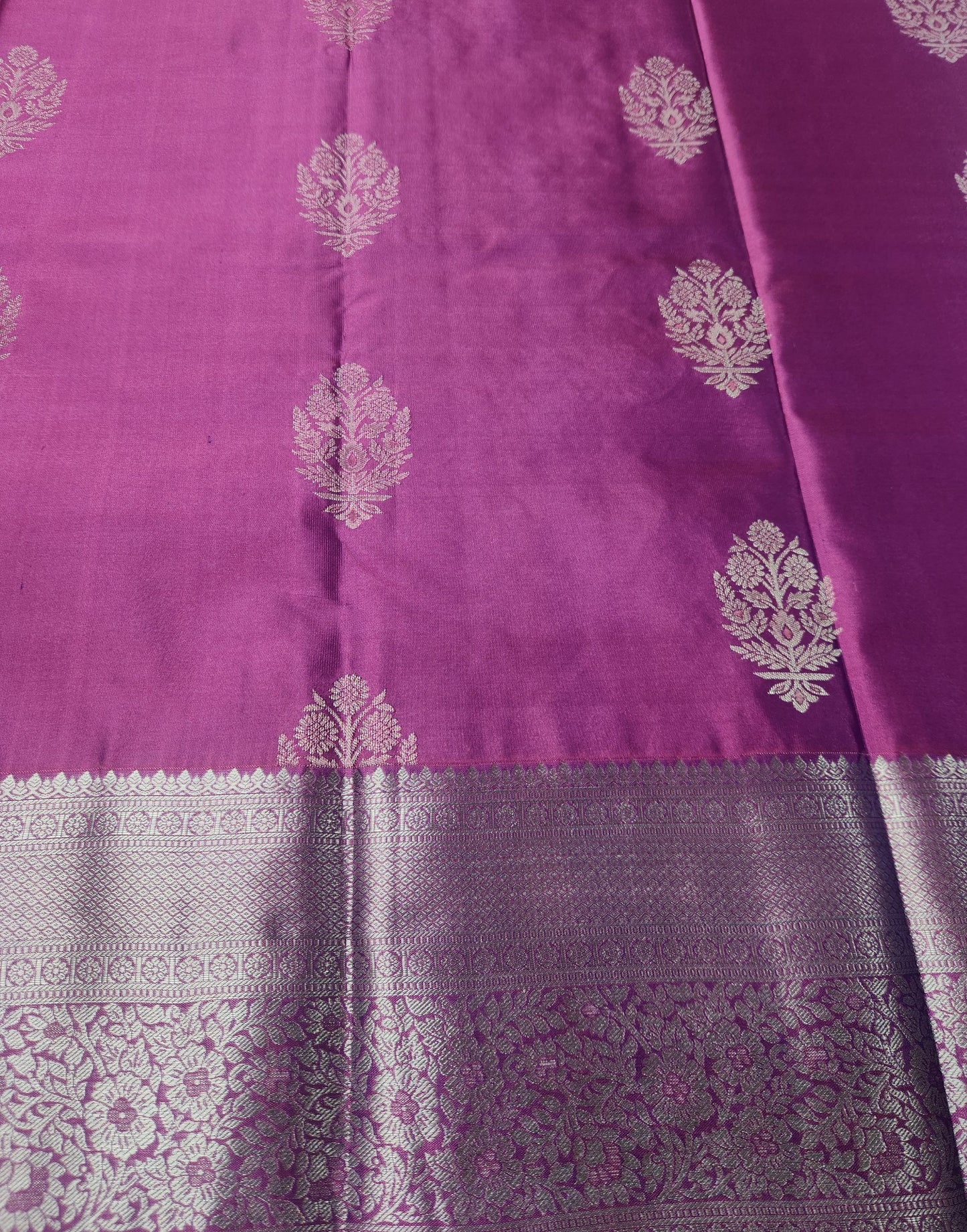 Timeless Paisley - Kancheevaram semi-silk saree