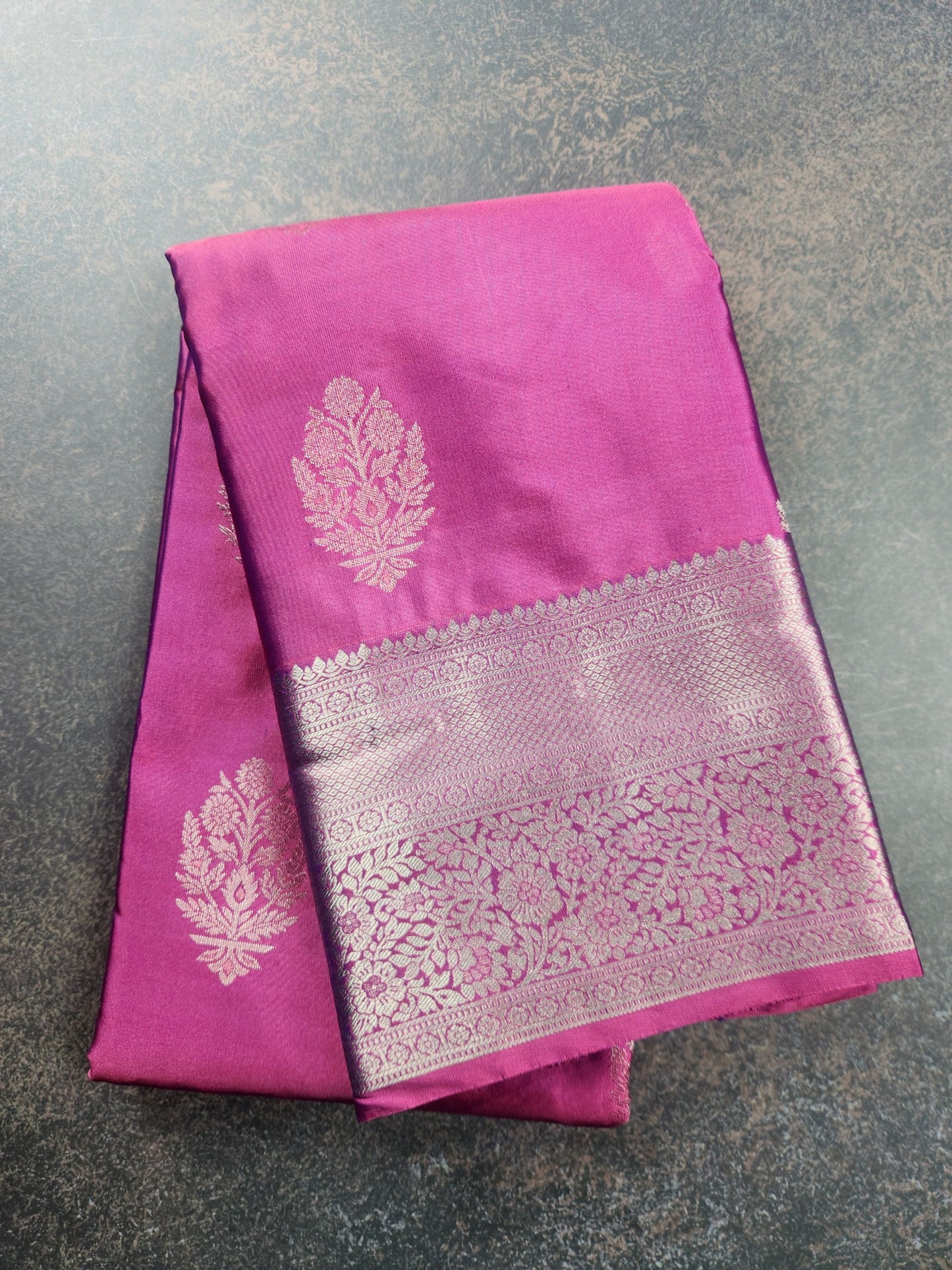 Timeless Paisley - Kancheevaram semi-silk saree
