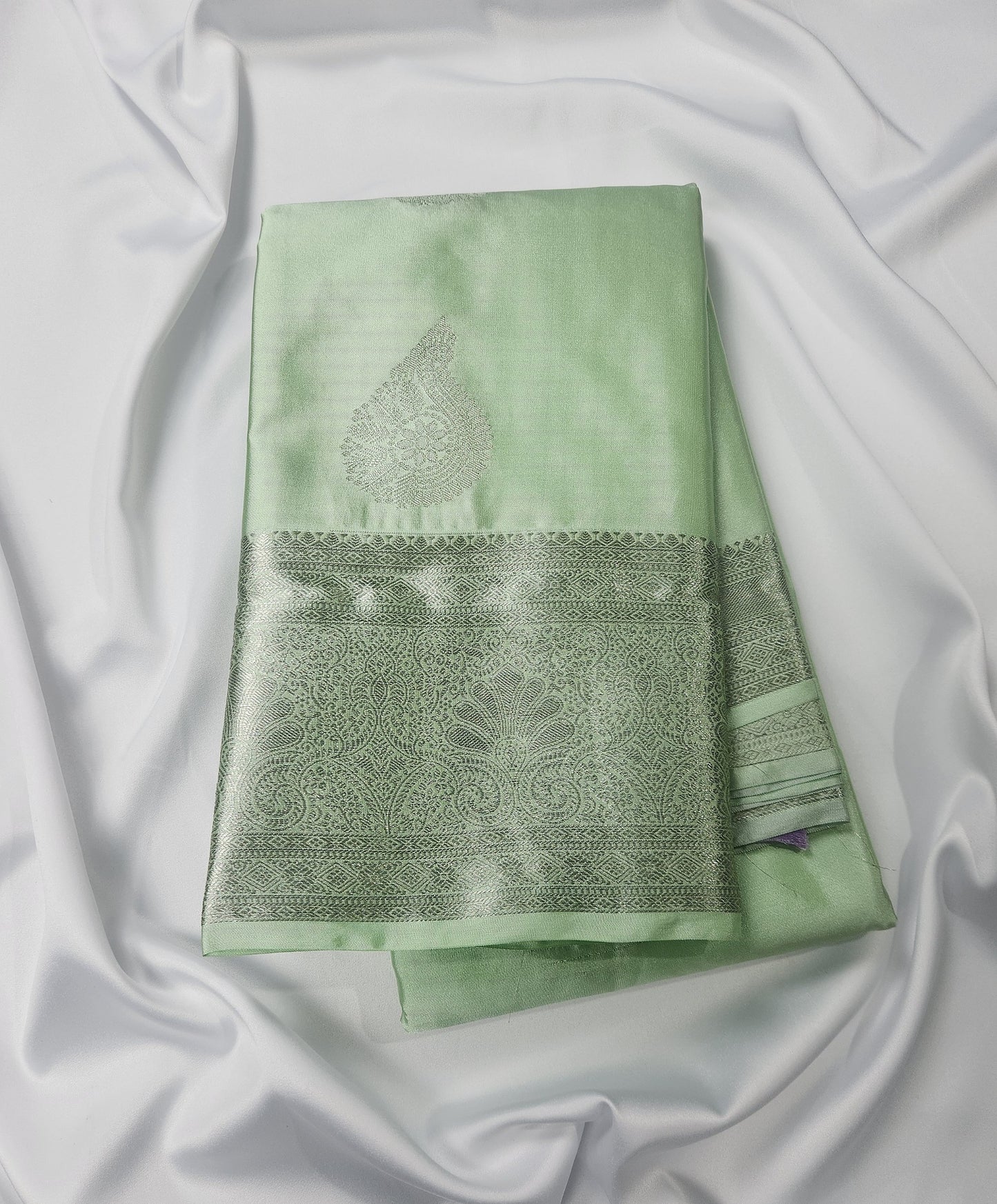 Timeless Paisley - Kancheevaram semi-silk saree