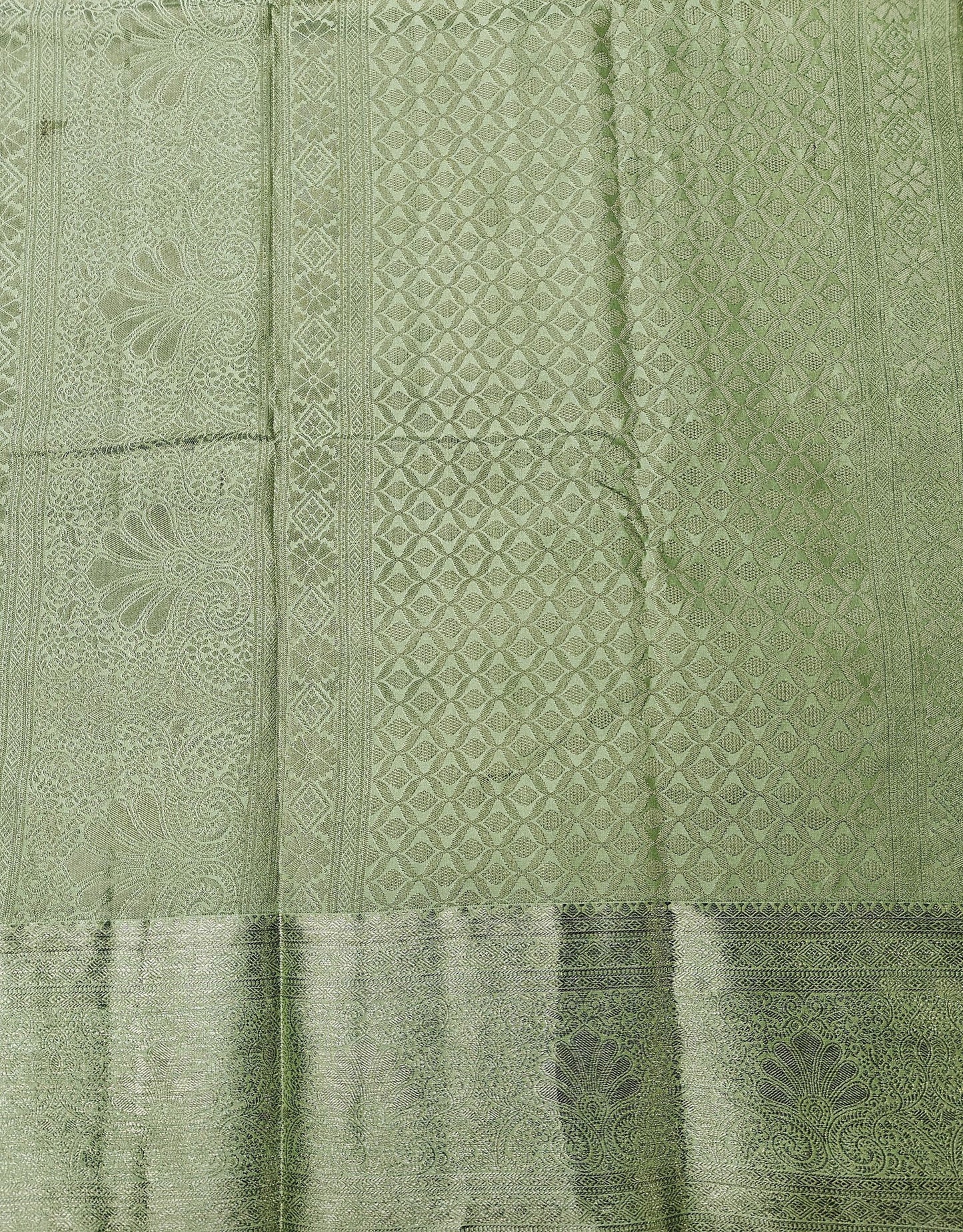 Timeless Paisley - Kancheevaram semi-silk saree