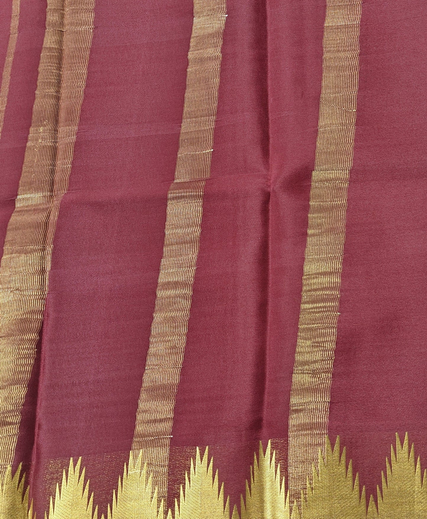 Grace in Weave - Pure crepe 90grams Temple border saree