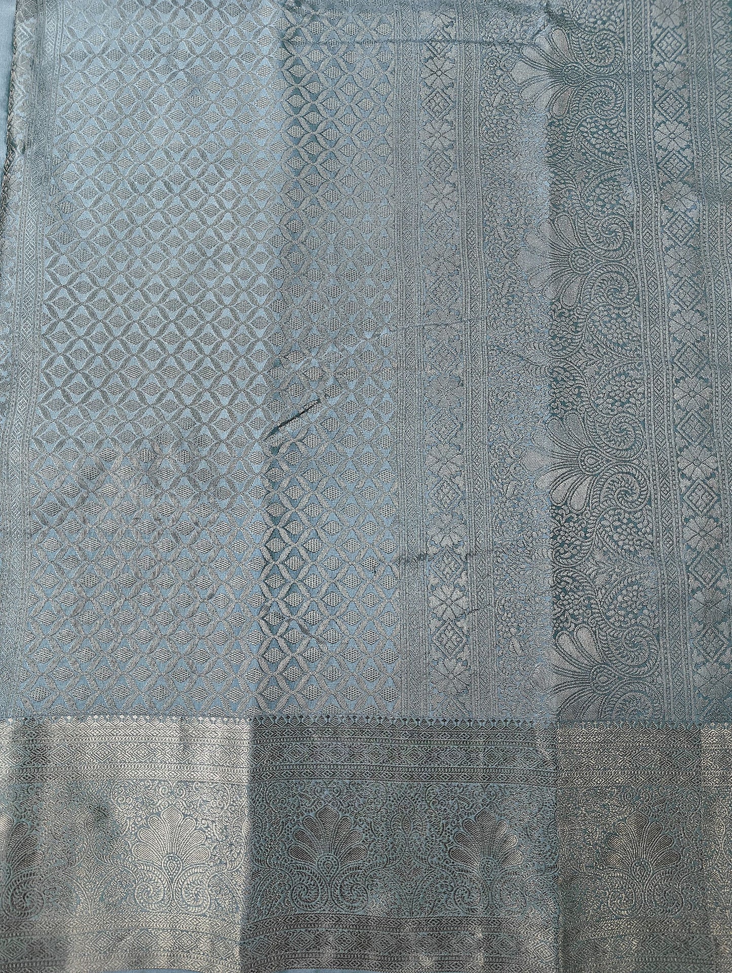 Timeless Paisley - Kancheevaram semi-silk saree