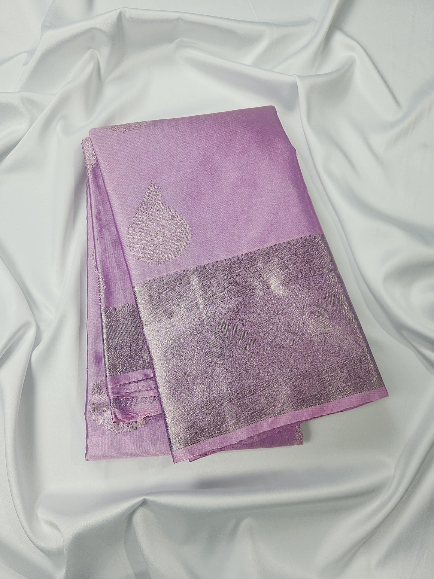 Timeless Paisley - Kancheevaram semi-silk saree