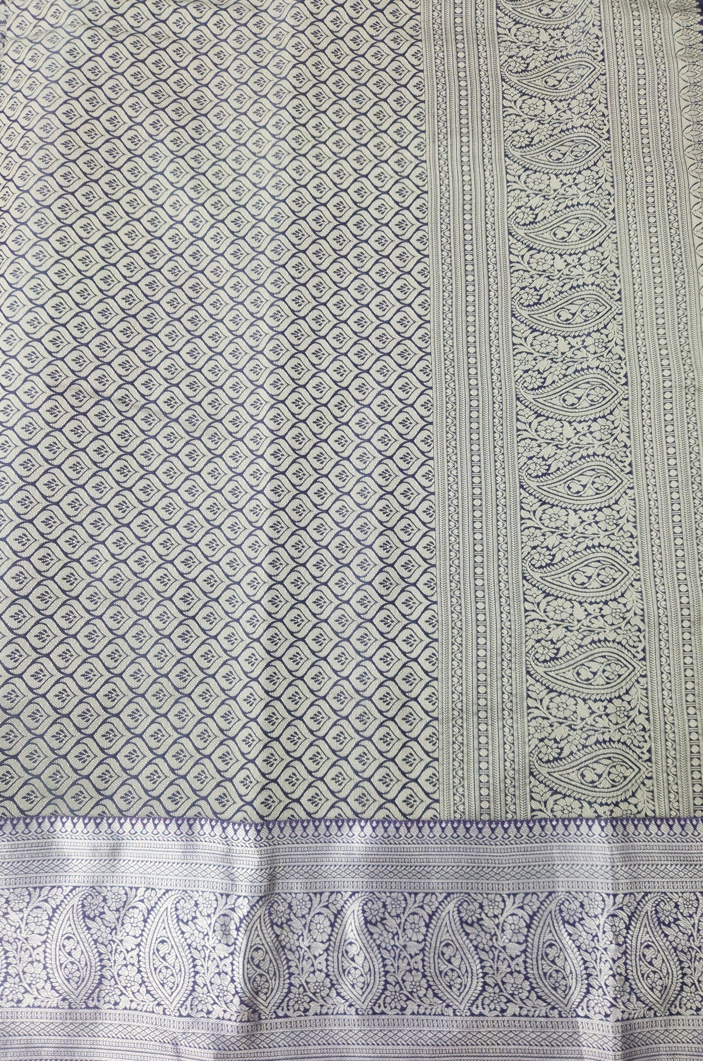 Elegance in Paisley - Kancheevaram semi-silk saree