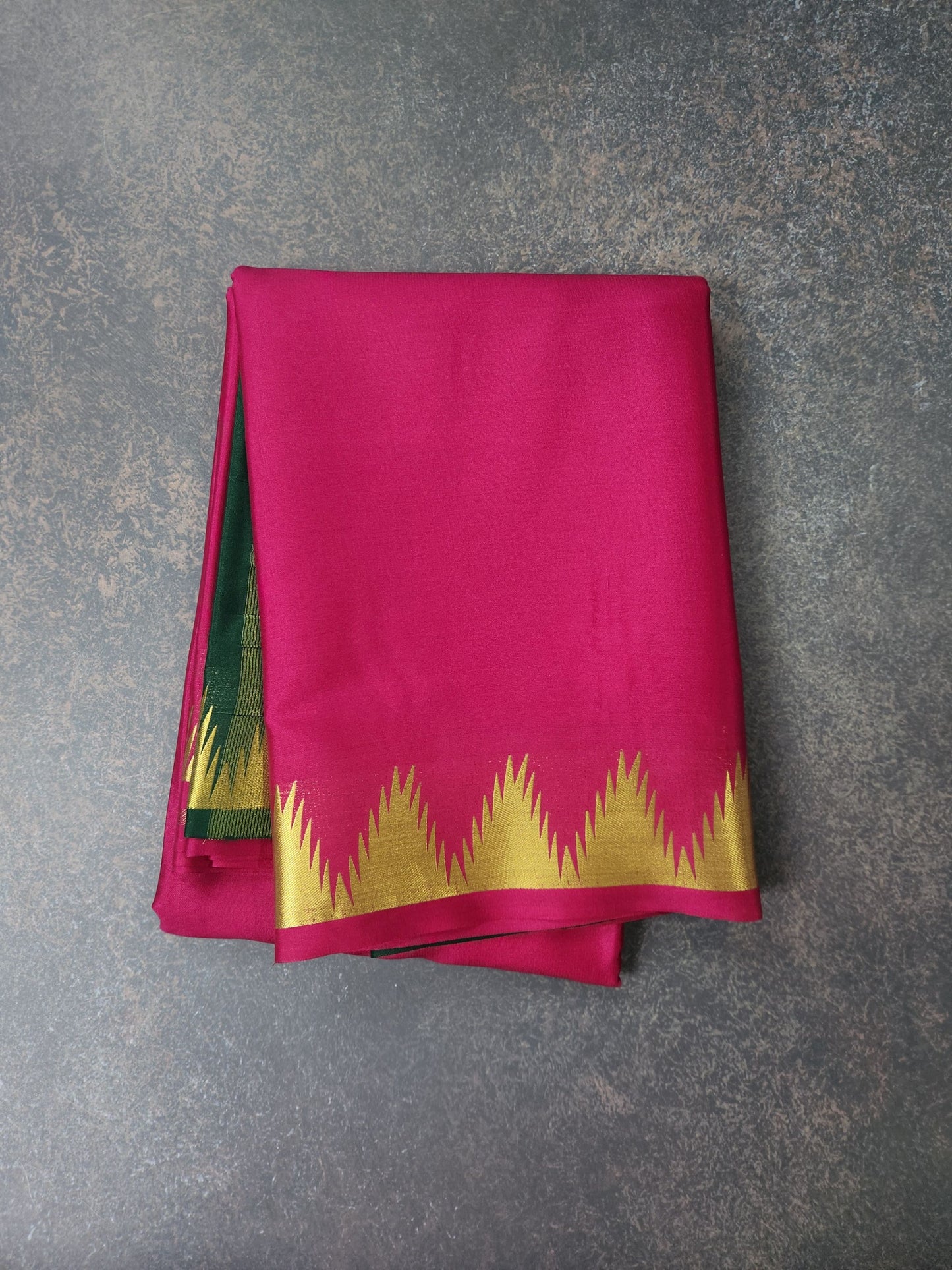 Grace in Weave - Pure crepe 90grams Temple border saree