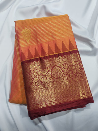 Kancheevaram semi silk brocade saree