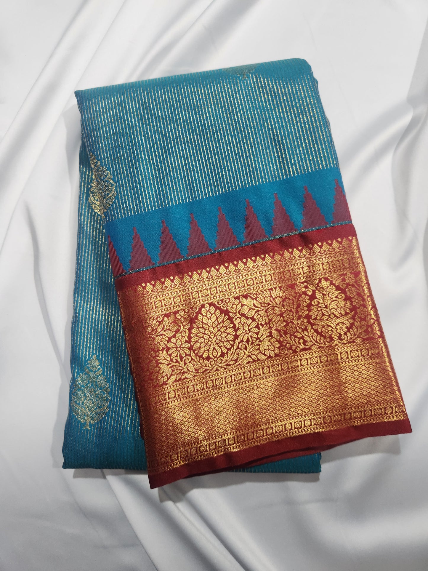 Kancheevaram semi silk brocade saree