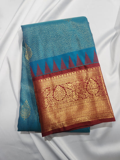 Kancheevaram semi silk brocade saree