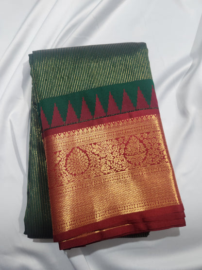 Kancheevaram semi silk brocade saree