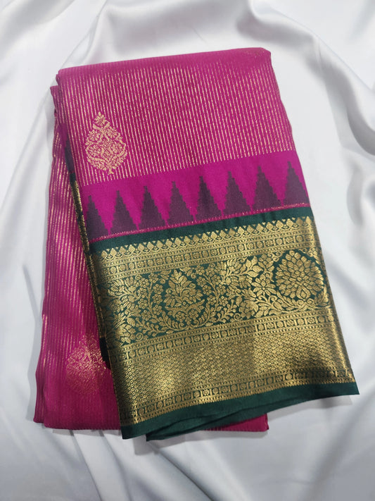 Kancheevaram semi silk brocade saree