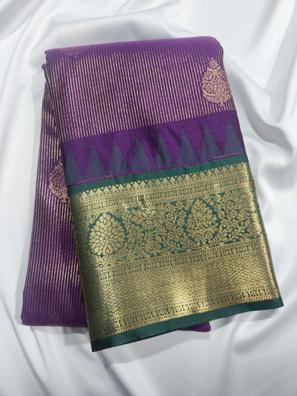 Kancheevaram semi silk brocade saree