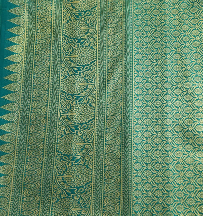 Ornate Radiance - Kancheevaram semi-silk saree