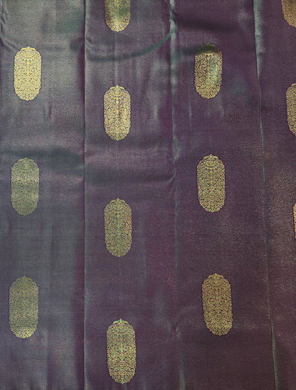 Ornate Radiance - Kancheevaram semi-silk saree
