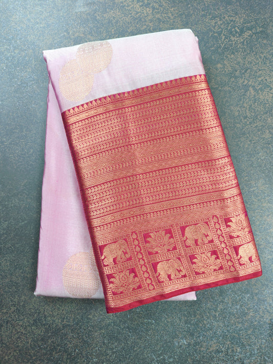 Elephant Parade - Kancheevaram semi silk saree