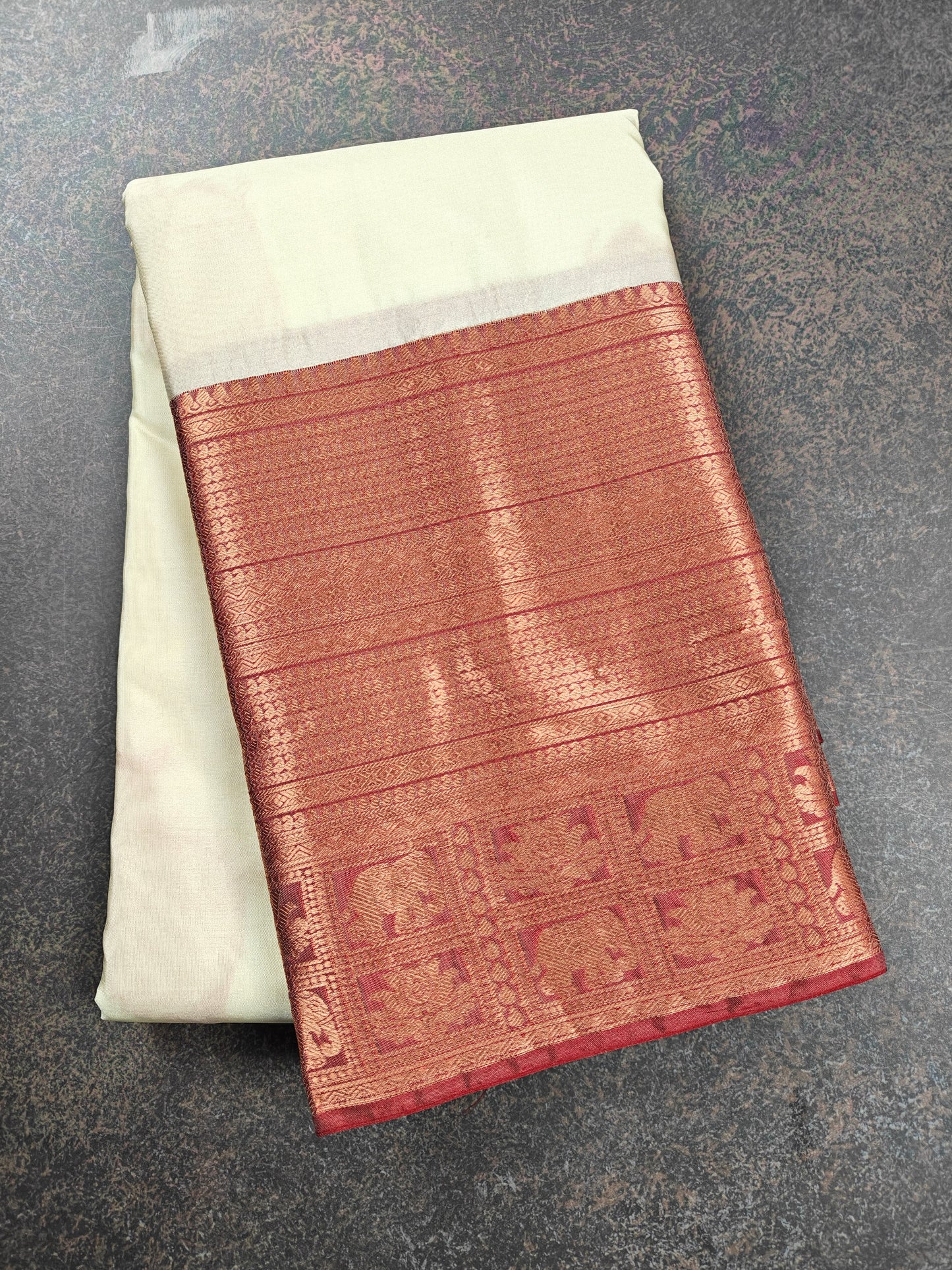 Elephant Parade - Kancheevaram semi silk saree