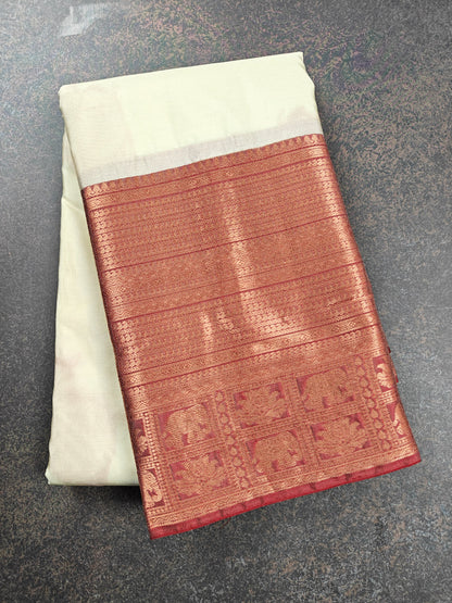 Elephant Parade - Kancheevaram semi silk saree