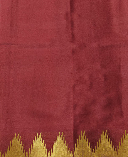 Grace in Weave - Pure crepe 90grams Temple border saree