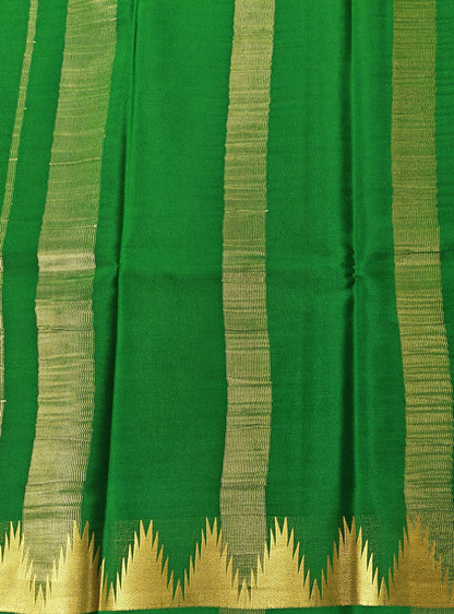 Grace in Weave - Pure crepe 90grams Temple border saree