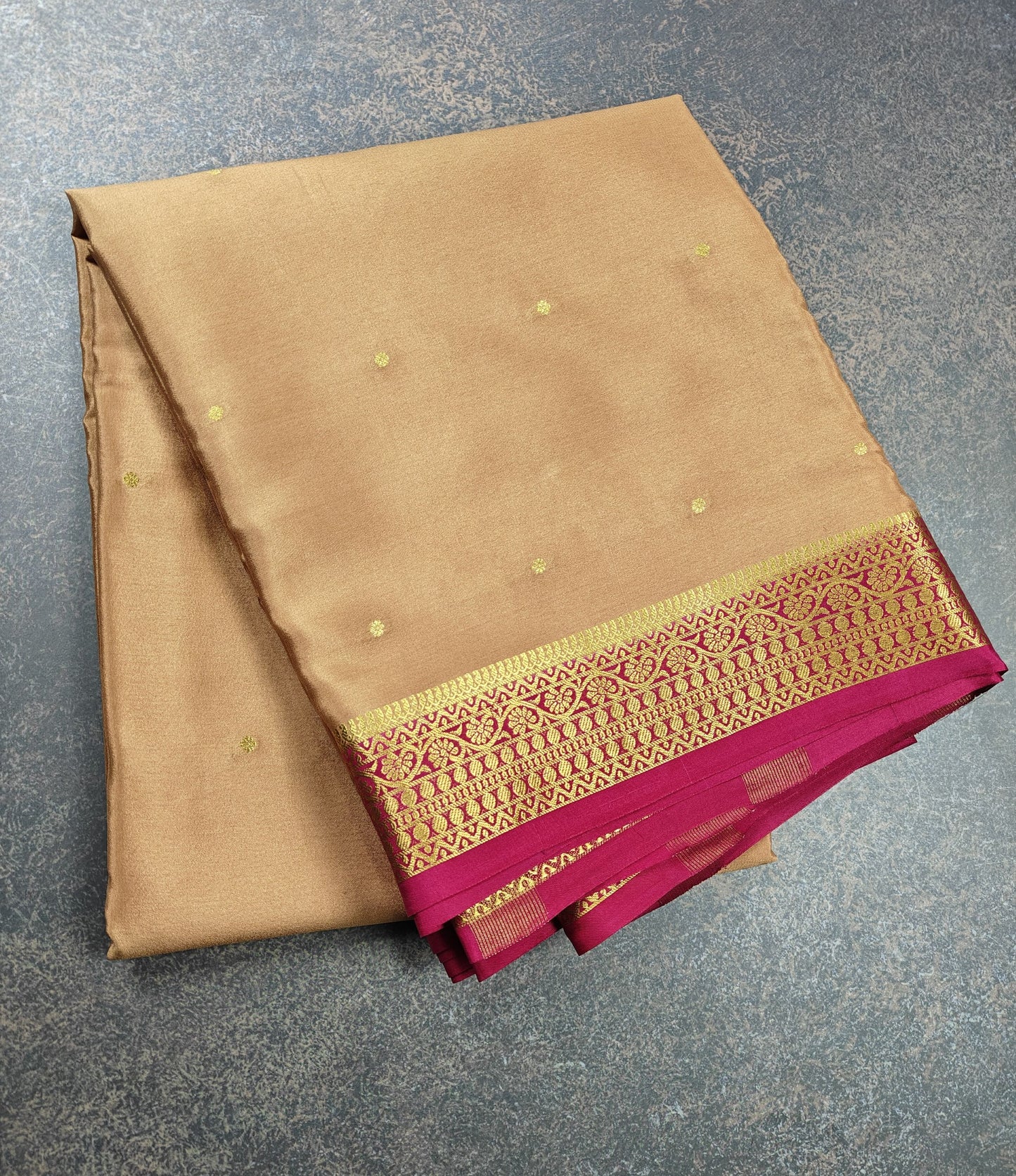 Pure Crepe Saree with small  motifs