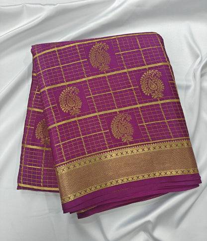 Timeless Grids - Pure Checkered Crepe Sarees