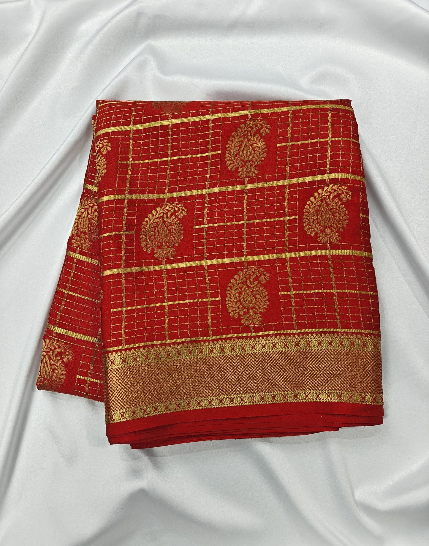 Timeless Grids - Pure Checkered Crepe Sarees